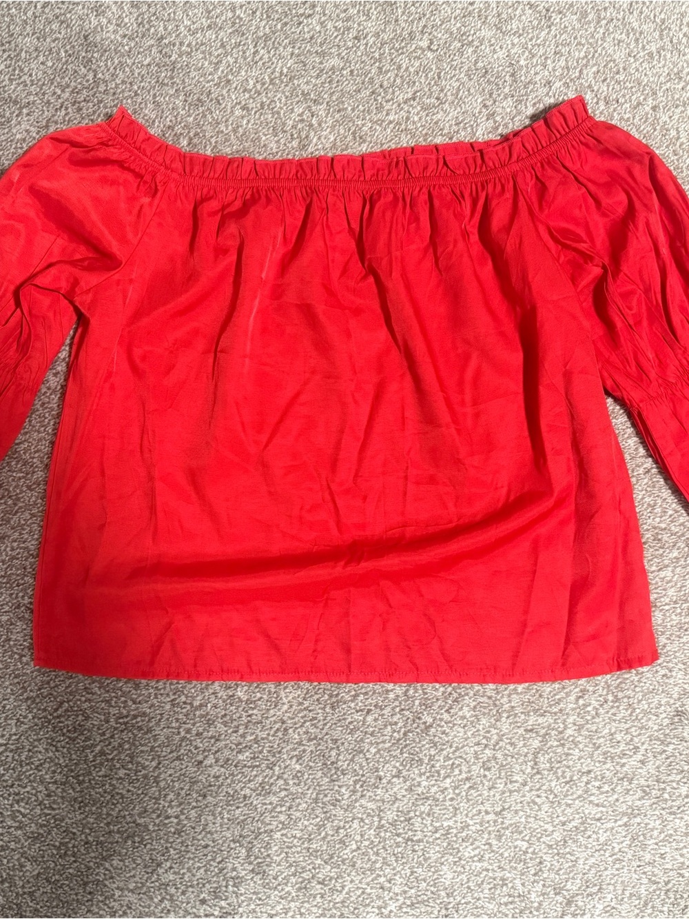 SHEIN Red Off-Shoulder Blouse